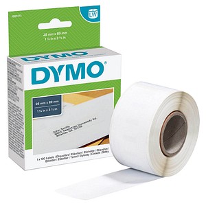 DYMO Etikettenrolle für Etikettendrucker 1983173 weiß, 28,0 x 89,0 mm, 1 x 130 Etiketten