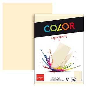 ELCO Kopierpapier Color hellchamois DIN A4 80 g/qm 100 Blatt