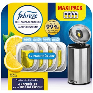 febreze Mülleimer-Deo NACHFÜLLPACKUNG Citrus 19,52 ml, 4 St.