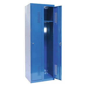 SZ Metall Spind blau 50322, 2 Schließfächer 60,0 x 50,0 x 180,0 cm