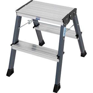 KRAUSE Klapptritt MONTO Treppy grau 2x 2 Stufen, H: 45,0 cm