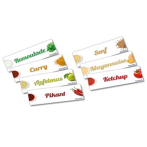 contacto Etiketten farbsortiert 10,0 x 4,0 cm, 7 St.