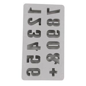 Rayher Gießform Zahlen 0-9 grau