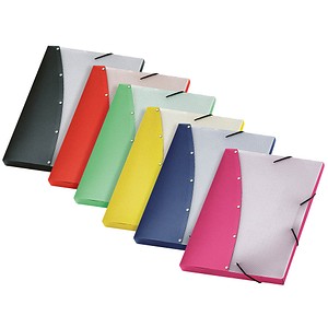 VELOFLEX Sammelmappen Diamond 3,0 cm gelb, rot, hellgrün, blau, pink, schwarz, 12 St.