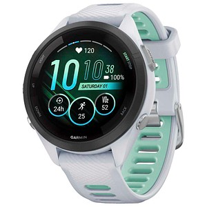 GARMIN Forerunner 265S Smartwatch steinweiß, mintgrün