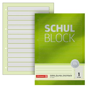 BRUNNEN Briefblock Premium DIN A4 rautiert Lineatur 1, 1 St.