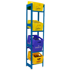 Simonrack Getränkekistenregal SIMONBOTTLE 4 8425437119491 blau 40,0 x 30,0 x 200,0 cm