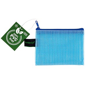 FolderSys Reißverschlussbeutel DIN A7 transparent/blau 0,20 mm, 1 St.