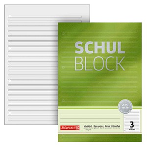 BRUNNEN Briefblock Premium DIN A4 liniert Lineatur 3, 1 St.