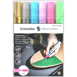 Schneider Paint-It 320 V2 Acrylstifte farbsortiert 4,0 mm, 6 St.