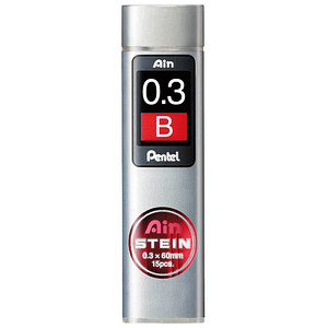 Pentel Ain Stein C273 Feinminen-Bleistiftminen schwarz B 0,3 mm, 15 St.