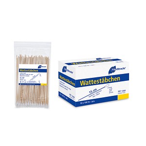 Meditrade® Wattestäbchen klein braun, 1.000 St.