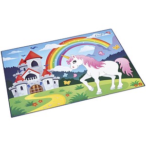 Läufer Schreibtischunterlage Einhorn bunt Kunststoff 53,0 x 40,0 cm, 1 St.