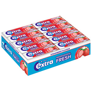 extra® PROFESSIONAL FRESH ERDBEERE Kaugummis 30x 10 Dragees, 30 St.
