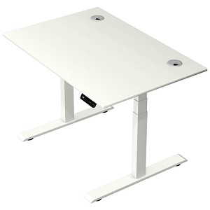 Kerkmann Move 2 Plus elektrisch höhenverstellbarer Schreibtisch weiß rechteckig, T-Fuß-Gestell weiß 120,0 x 80,0 cm