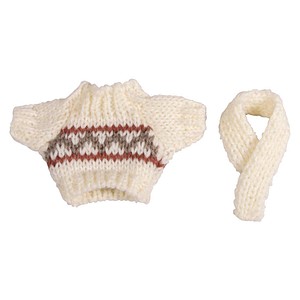 Rayher Dekoartikel mehrfarbig Wichtel Mini Strickpullover Lasse + Schal, 1 Set