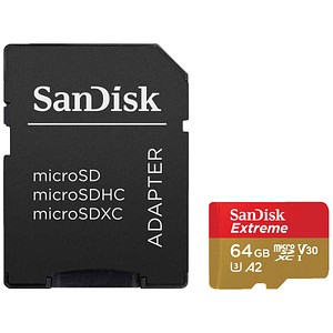 SanDisk Speicherkarte microSDXC-Card Extrem, 64 GB, 1 St.
