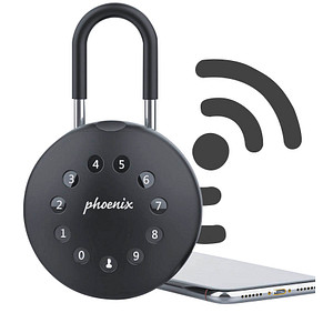 phoenix Smile Schlüsselkasten schwarz mit 2 Haken Elektronikschloss