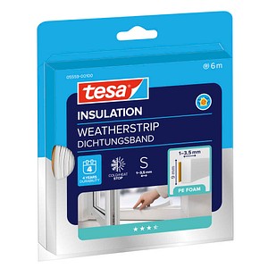 tesa tesamoll® STANDARD I-Profil Fenster-Dichtungsband weiß 9,0 mm x 6,0 m 1 Rolle