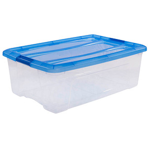 IRIS Ohyama Clear NTB Aufbewahrungsbox 30,0 l transparent, blau 39,5 x 57,5 x 20,5 cm, 1 St.