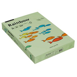 Rainbow Kopierpapier COLOURED PAPER hellgrün DIN A3 80 g/qm 500 Blatt Rainbow Kopierpapier COLOURED PAPER hellgrün DIN A3 80 g/qm 500 Blatt