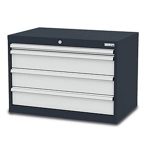 Simplaflex® Systemeinrichter C-Line Schubladenschrank anthrazit 4 Schubladen 90,0 x 57,5 x 62,0 cm, 1 St.