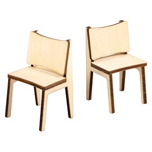 Rayher Dekoartikel Wichtel Mini Stühle beige 2 St.