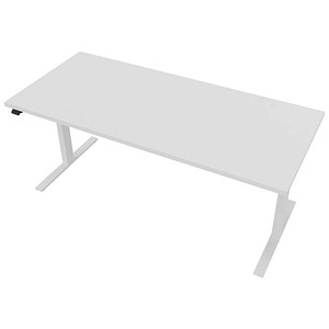 Quadrifoglio Up&Up elektrisch höhenverstellbarer Schreibtisch weiß rechteckig, C-Fuß-Gestell weiß 180,0 x 80,0 cm
