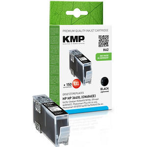 KMP H62  schwarz Druckerpatrone kompatibel zu HP 364XL (CB321EE)