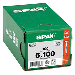 SPAX® Universalschrauben T30 Senkkopf WIROX 100mm  x 6 mm, 100 St.