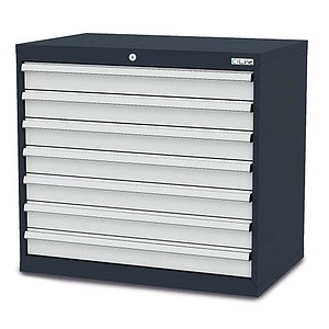 Simplaflex® Systemeinrichter C-Line Schubladenschrank anthrazit 7 Schubladen 90,0 x 57,5 x 82,0 cm, 1 St.