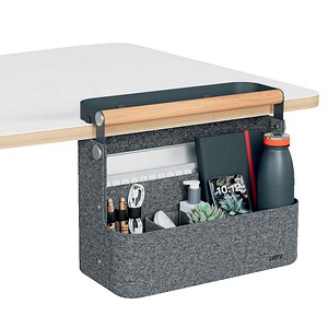LEITZ Schreibtisch-Organizer hängend dunkelgrau Filz 2 Fächer 38,0 x 19,0 x 30,0 cm