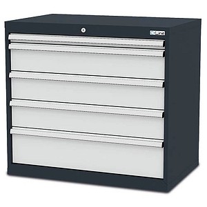 Simplaflex® Systemeinrichter C-Line Schubladenschrank anthrazit 5 Schubladen 90,0 x 57,5 x 82,0 cm, 1 St.