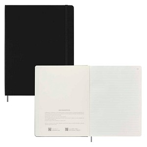 MOLESKINE Notizbuch Smart Notebook XL liniert, schwarz Hardcover 176 Seiten, 1 St.