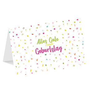 LUMA Geburtstagskarte Konfetti LU2366 DIN B6, 1 St.