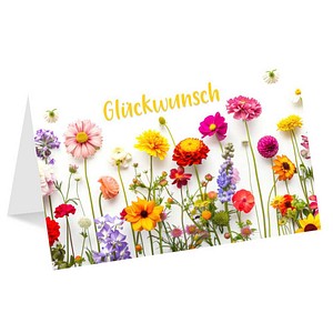 LUMA Glückwunschkarte Blumenwiese LU 2906 DIN A6, 1 St.