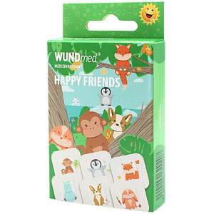 WUNDmed® Pflaster Happy Friends bunt 3,8 x 3,8 cm, 10 St.