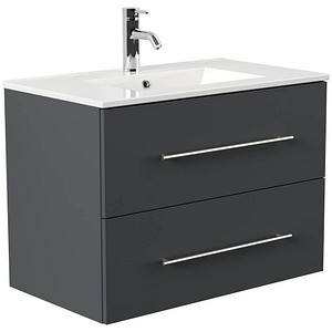 POSSEIK Waschbecken mit Unterschrank HOMELINE 80 grafit 81,0 x 46,0 x 61,0 cm