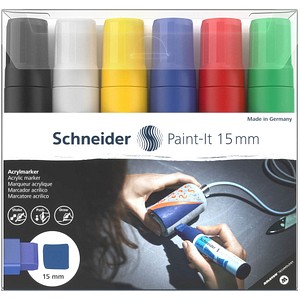 Schneider Paint-It 330 V1 Acrylstifte farbsortiert 15,0 mm, 6 St.