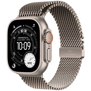 Apple Watch Ultra 3 Milanaise Armband Medium  natur