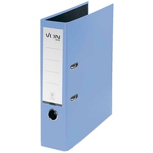 VON LEITZ Ordner hellblau Karton 8,0 cm DIN A4, 1 St.
