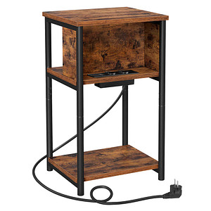 VASAGLE Beistelltisch rechteckig Spanplatte braun 34,0 x 30,0 x 58,0 cm, 1 St.