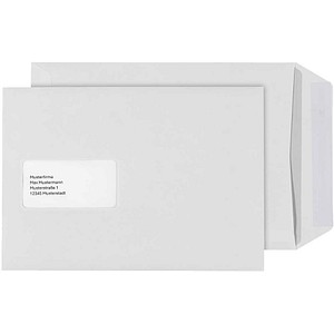 STEINMETZ Versandtaschen DIN B5 mit Fenster weiß 500 St.