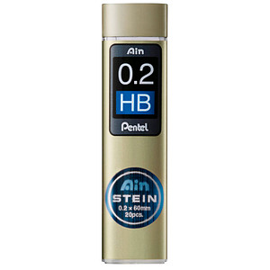Pentel Ain Stein C272W Feinminen-Bleistiftminen schwarz HB 0,2 mm, 20 St.