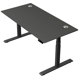 Kerkmann Move 2 Plus elektrisch höhenverstellbarer Schreibtisch anthrazit rechteckig, T-Fuß-Gestell anthrazit 160,0 x 80,0 cm