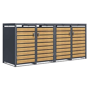 phoenix GB4426AWK Mülltonnenbox anthrazit, eiche, 1 St.