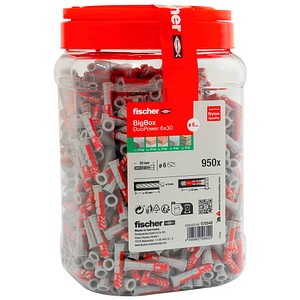 fischer BigBox - DuoPower 6x30 570548 Universaldübel Ø 6 mm x 30 mm, 950 St.