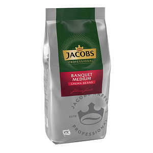 JACOBS BANQUET MEDIUM Crema Kaffeebohnen Arabica- und Robustabohnen kräftig 1,0 kg