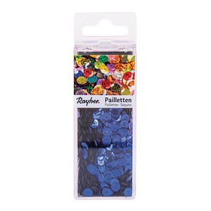 Rayher Streu-Pailletten dunkelblau gewölbt Ø 6,0 mm, 4.000 St.