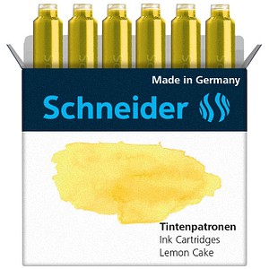 Schneider Pastell Tintenpatronen für Füller Lemon Cake 6 St.